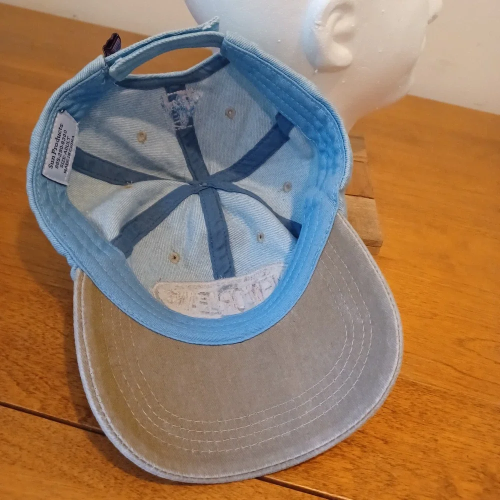 Sun Products Hat Unisex Adult Blue New Orleans Denim Fleur-de-Lis Souvenir Cap